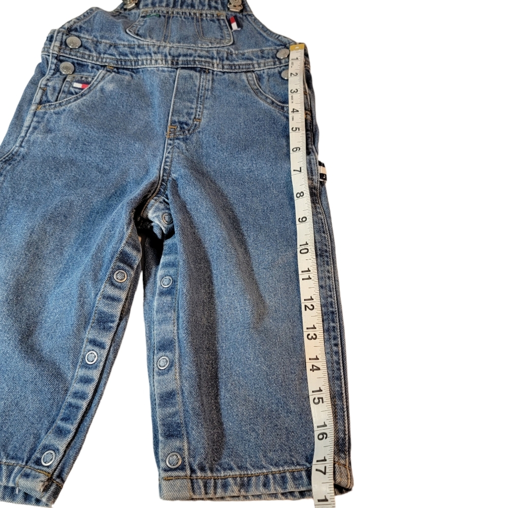 Tommy Hilfiger Vintage Medium Wash Denim Jean Overall Bibs Unisex - Picture 16 of 16